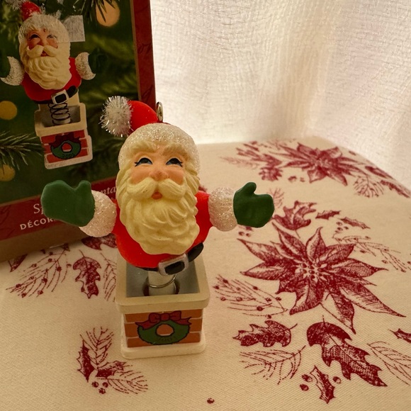 Hallmark-Springing Santa Ornament-NIB - Picture 3 of 8